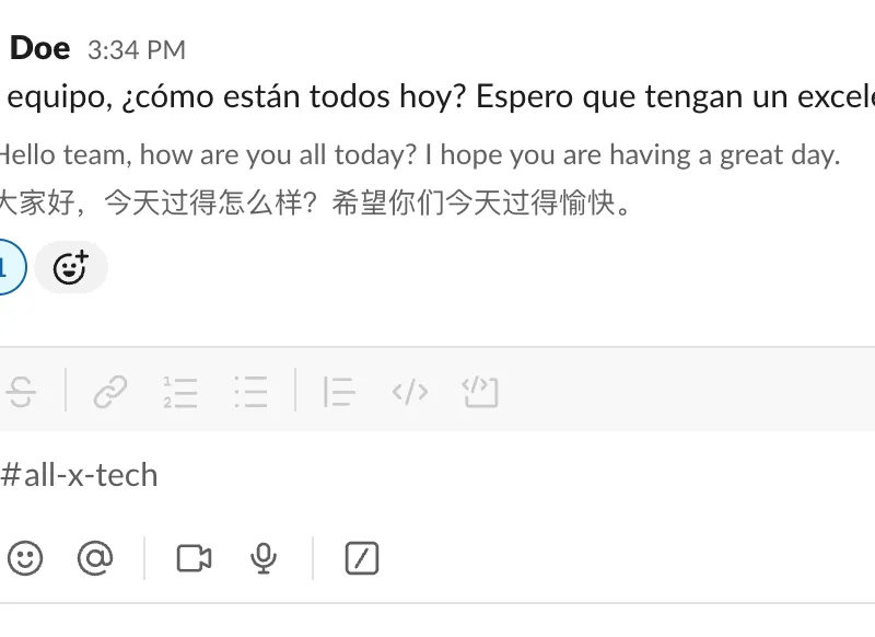 X-late flag emoji reaction translation